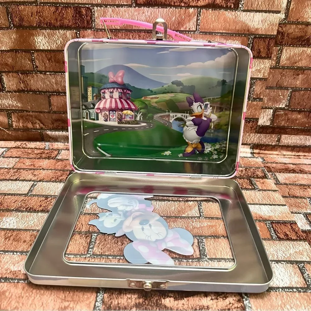 Disney Minnie Mouse Tin Lunch Metal Box with clear window